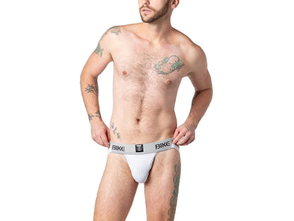 This white, thick banded jock is soft, lightweight, breathable, and has exceptional moisture-wicking capabilities. The pouch is constructed to support you firmly and comfortably.