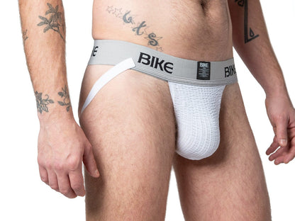 This white, thick banded jock is soft, lightweight, breathable, and has exceptional moisture-wicking capabilities. The pouch is constructed to support you firmly and comfortably.