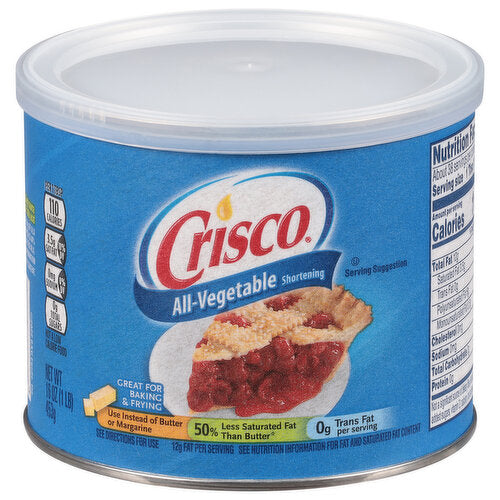 Crisco All-Vegetable Shortening, 16 ounce