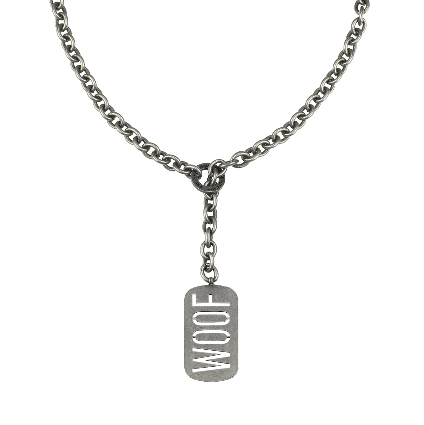 Woof Gay men's necklace with tag