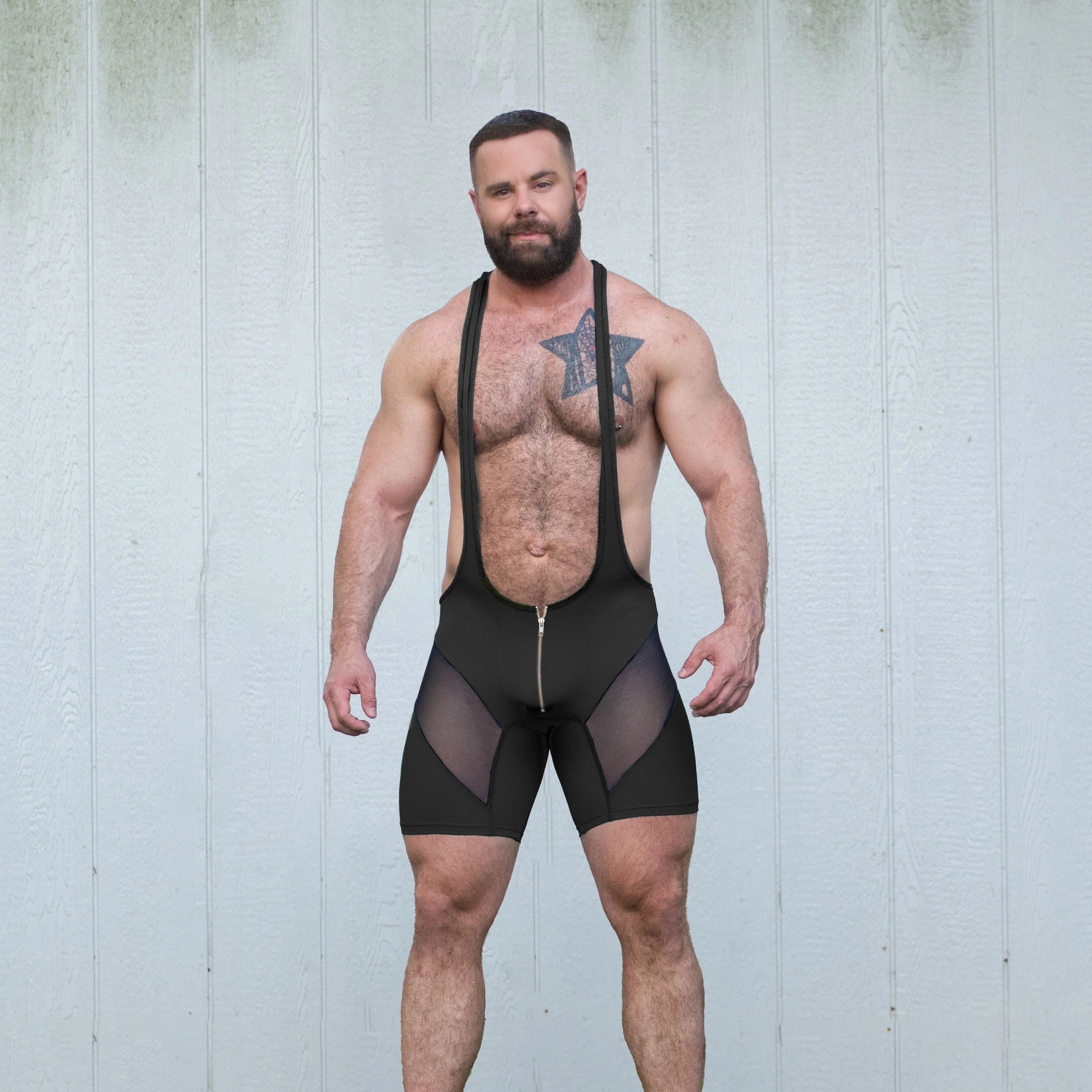 Gay fetish black wrestling singlet