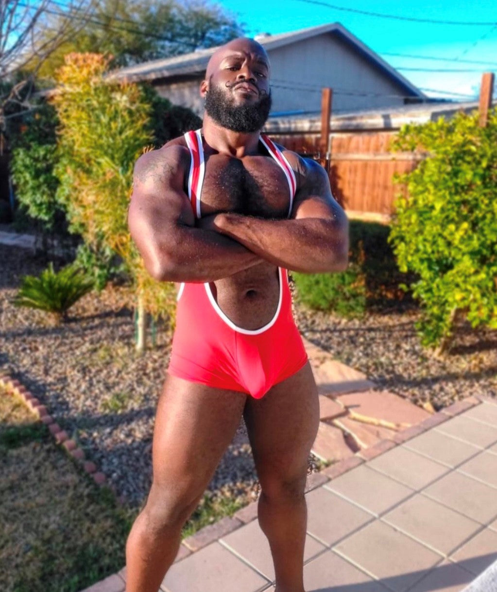 Revealing gay men's red singlet