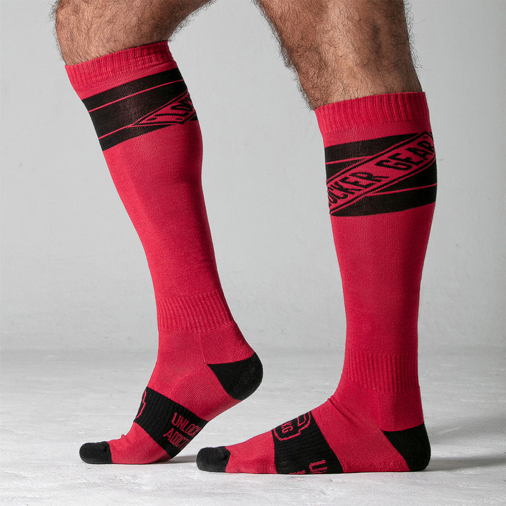 Red socks for gay mens sock fetish
