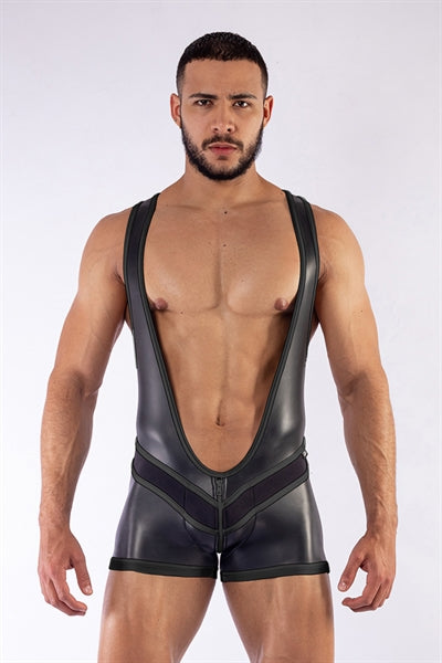 Neoprene Wrestling Suit With Zipper Back