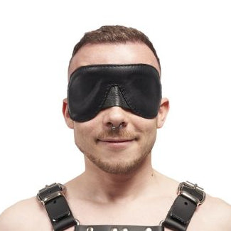Leather blindfold fetish