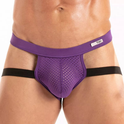TOF's Temptation Microfiber Jockstrap is made of ultra-soft polyester microfiber. It has a breathable front pouch and ensures optimal support with lower side strap.